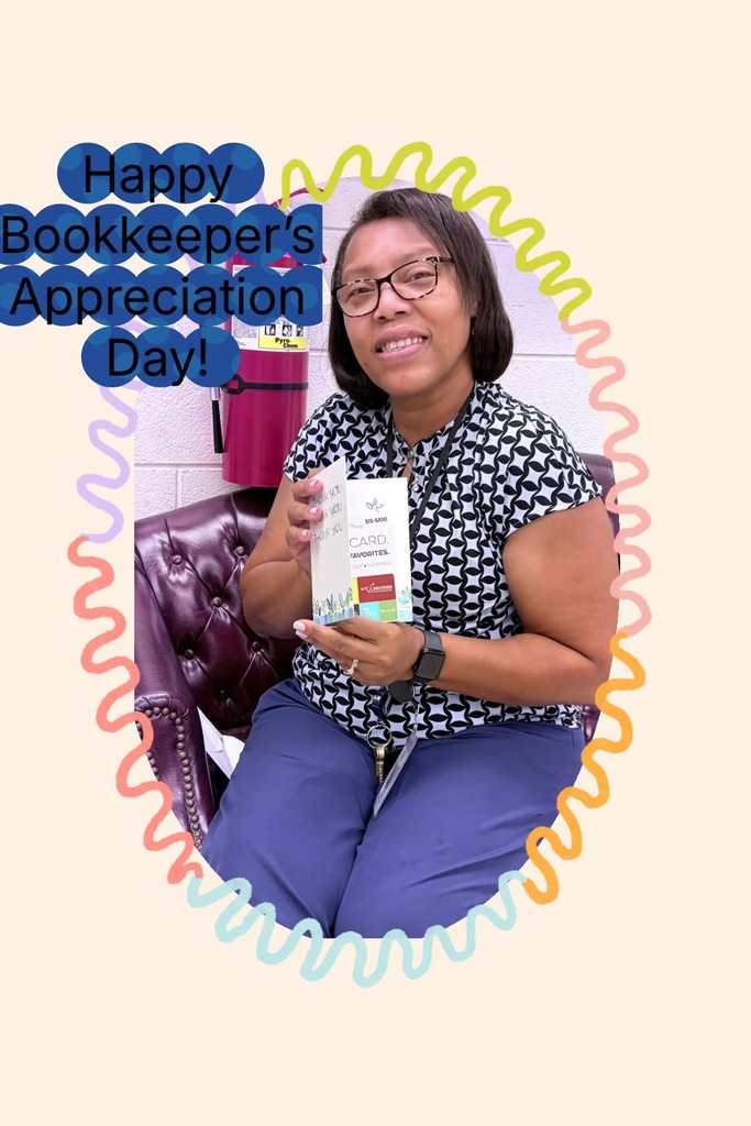 Happy Bookkeepers appreciation day, photo of bookeeper with appreciation card