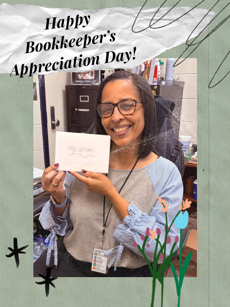 Happy Bookkeepers appreciation day, photo of bookeeper with appreciation card