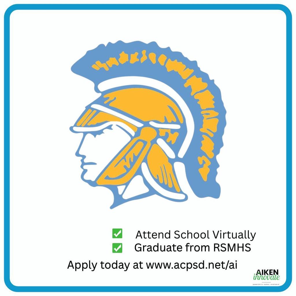 RSMHS logo indicating all students can participate in school virtually and graduate from their home schools.