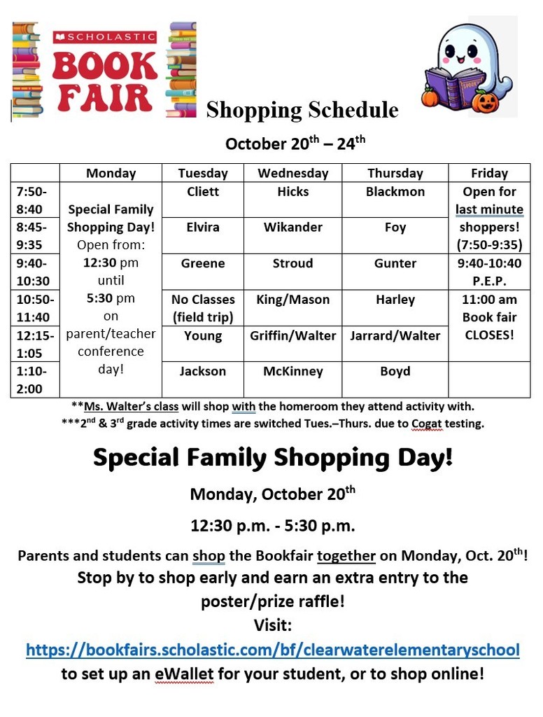 bookfair Schedule