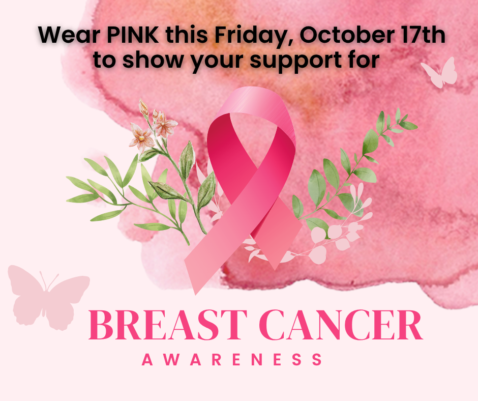 Pink for Breast Cancer Awareness on October 17, 2025