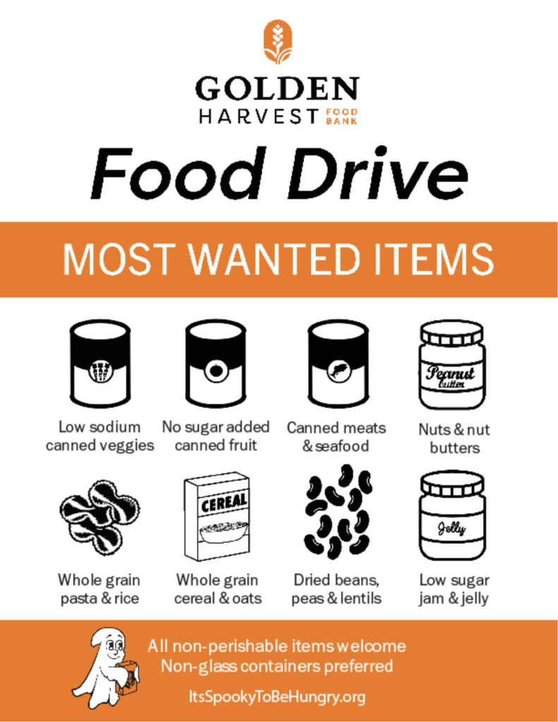 Spooky To Be Hungry Food Drive - Until Oct 30, 2025 most wanted items