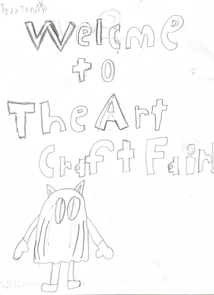 Student flyer for Art Craft Fair: Art Craft Fair Literacy Night at Redcliffe October 30th 5-7pm.