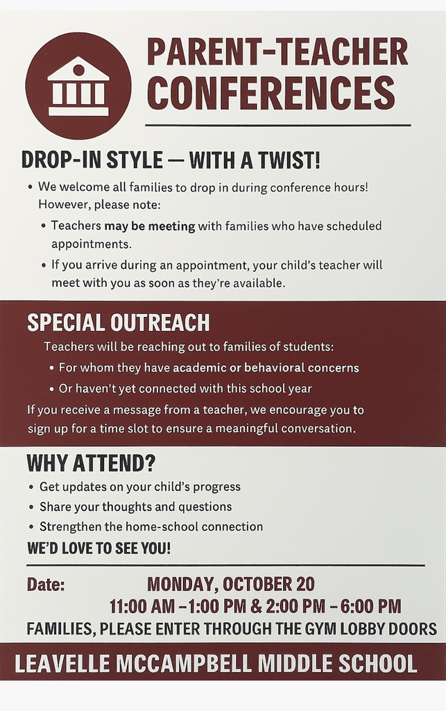 parent conference flyer