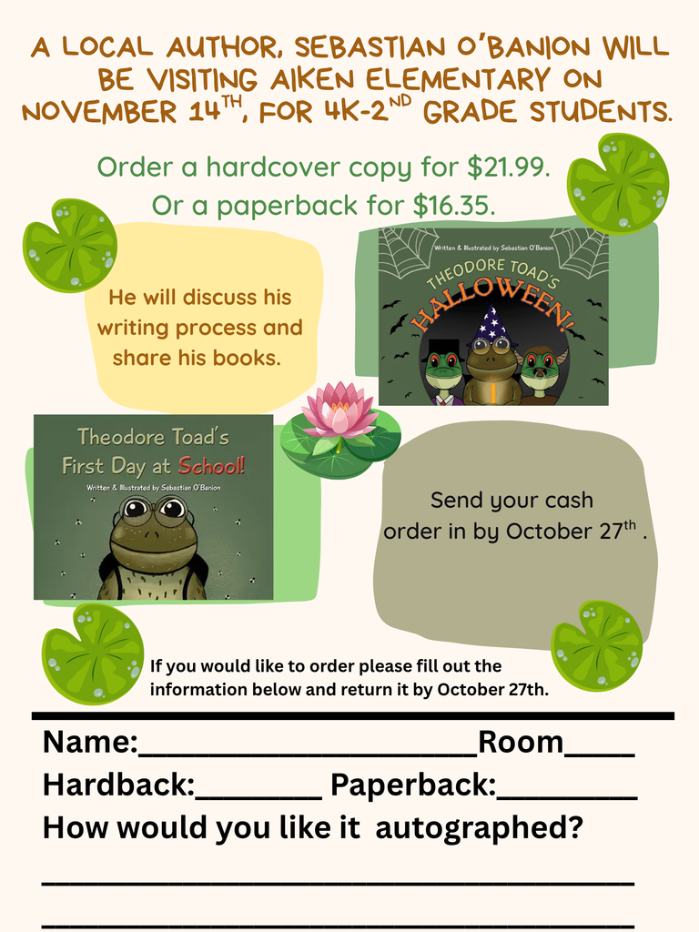 Sebastian O'Banion Author Visit