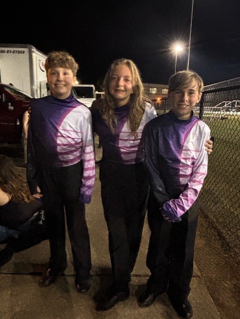 8th Grade Marching Band Students at State Championship