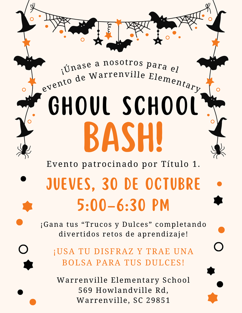 Ghoul School Flyer Spanish
