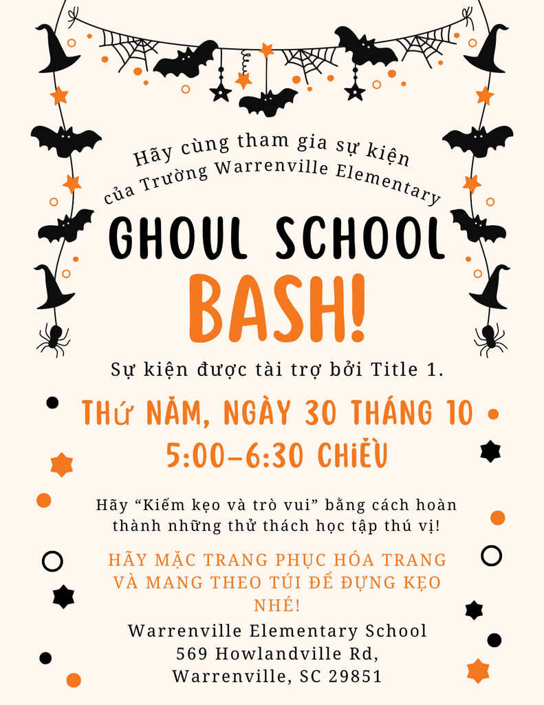 Ghoul School Flyer Vietnamese