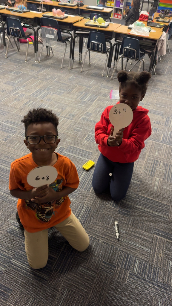 First Graders working with Equations