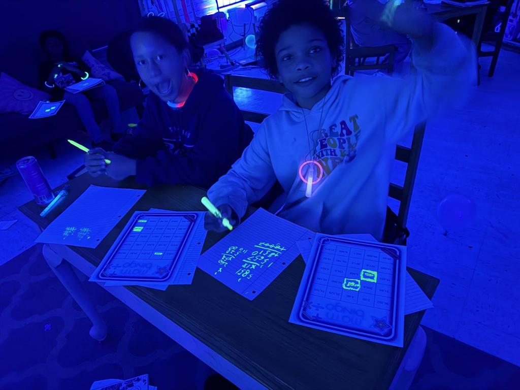 Glow Party Multiplication Bingo