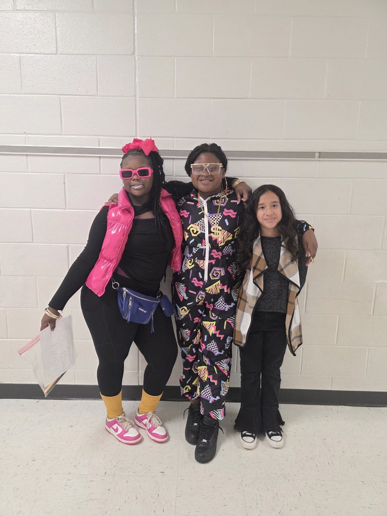 Students dressed from various decades.