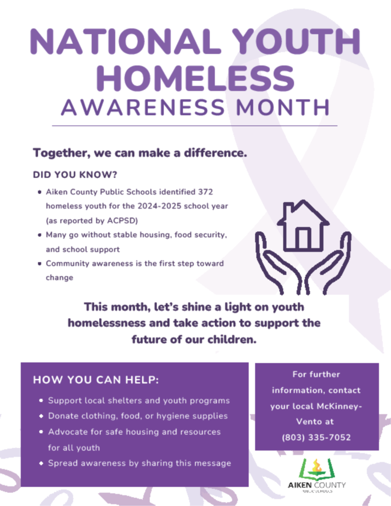 National  Youth Homeless Awareness Month