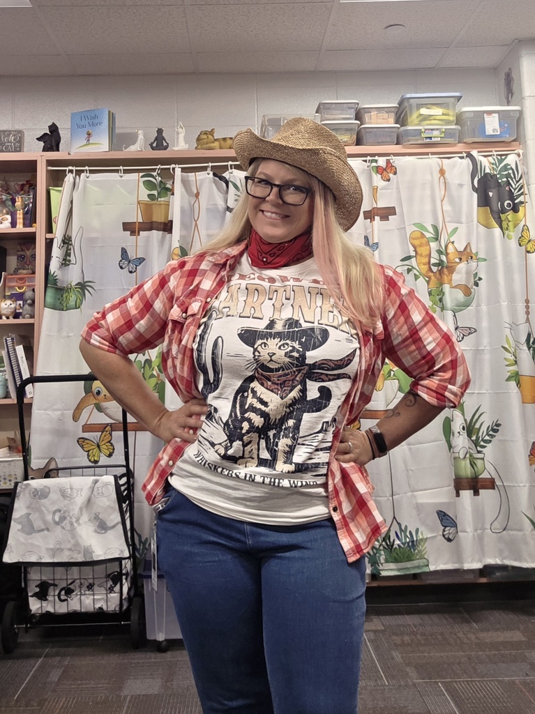 Staff dressed in western outfits.