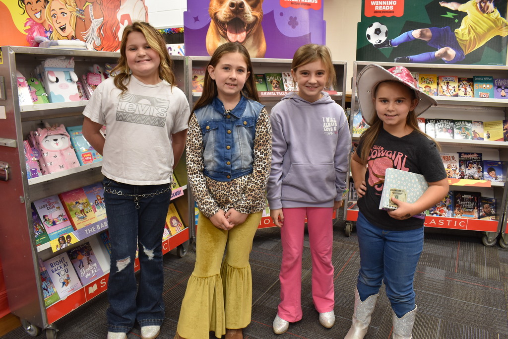 Students dressed in western outfits.