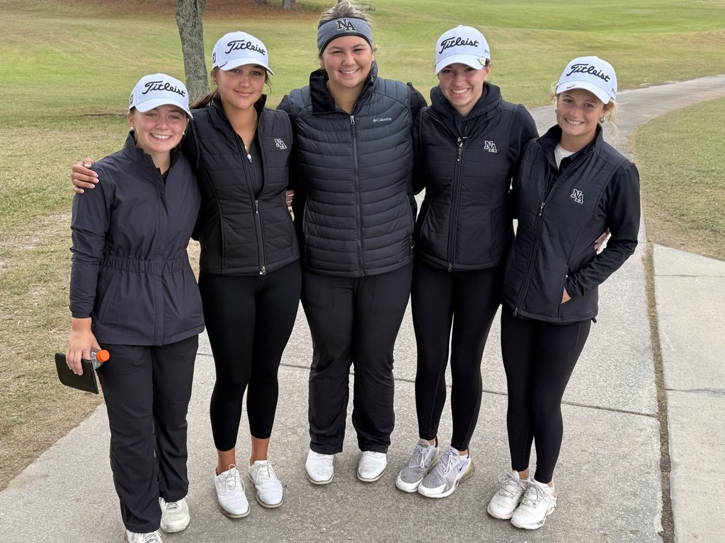 5 Girls in Black NAHS gear. 