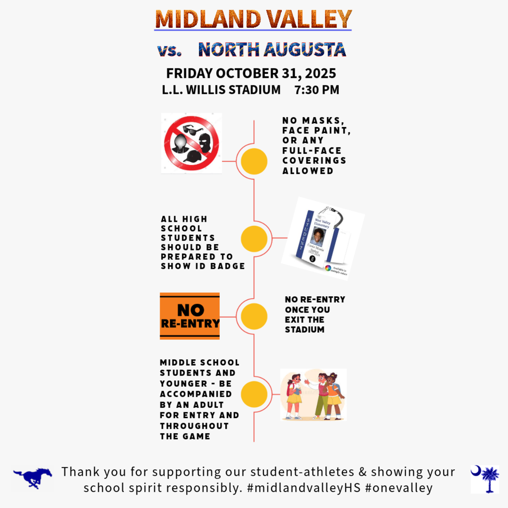 MVHS Stadium policy for 10/31/25