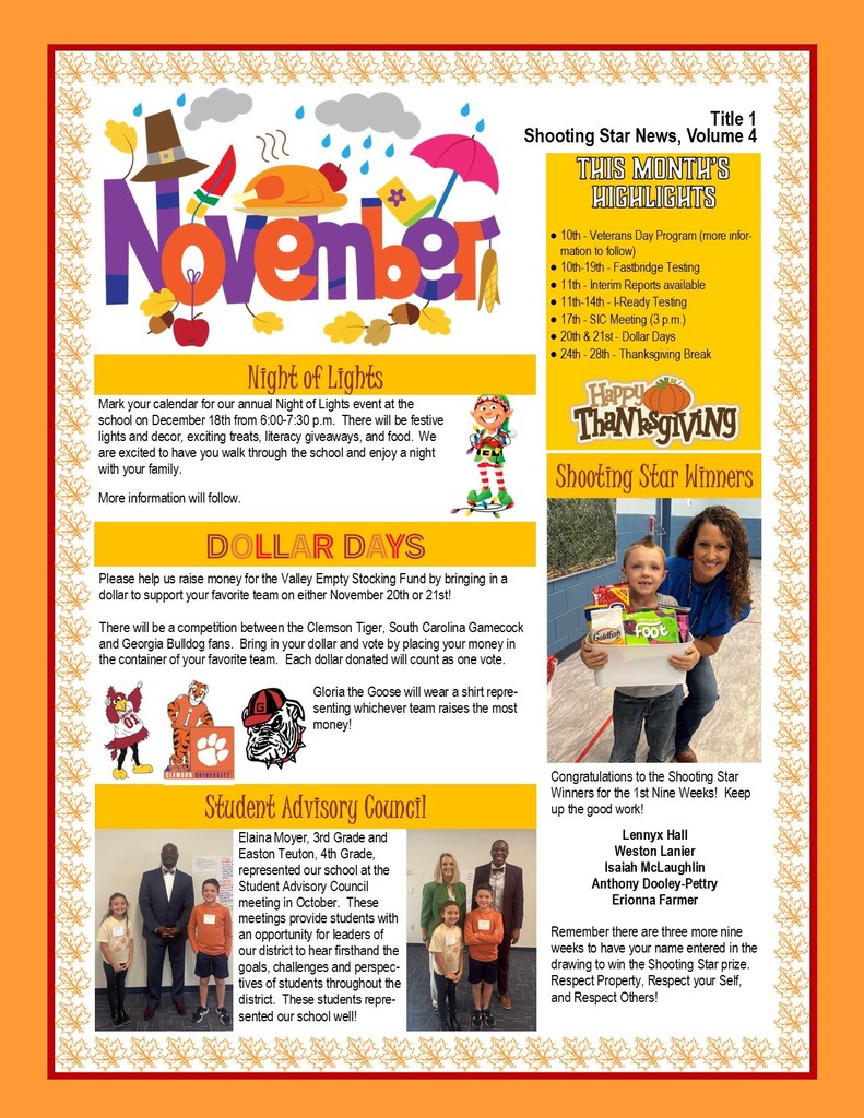 November Newsletter - Front