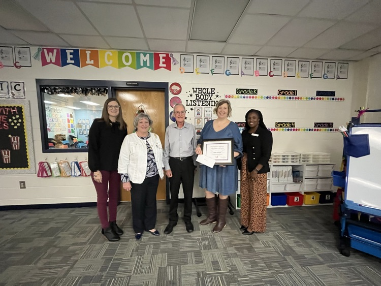 teacher receiving a grant