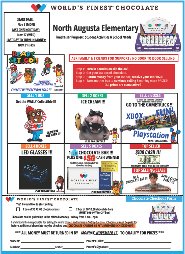 World's Finest Chocolate Fundraiser Nov. 3 rd - 24th
