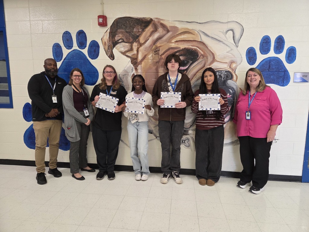 October Students of the Month with Admin Team