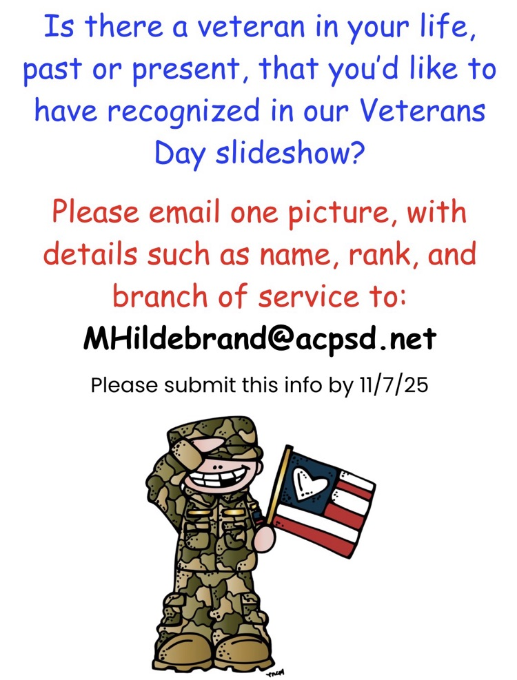 soldier holding a flag asking for veteran information to be emailed in 
