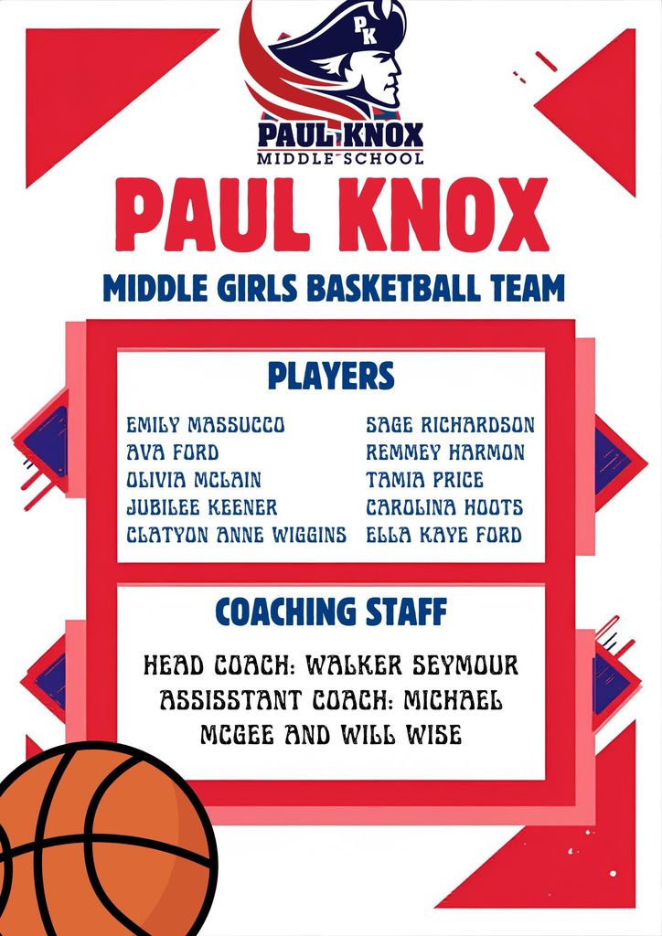 Girls basketball roster