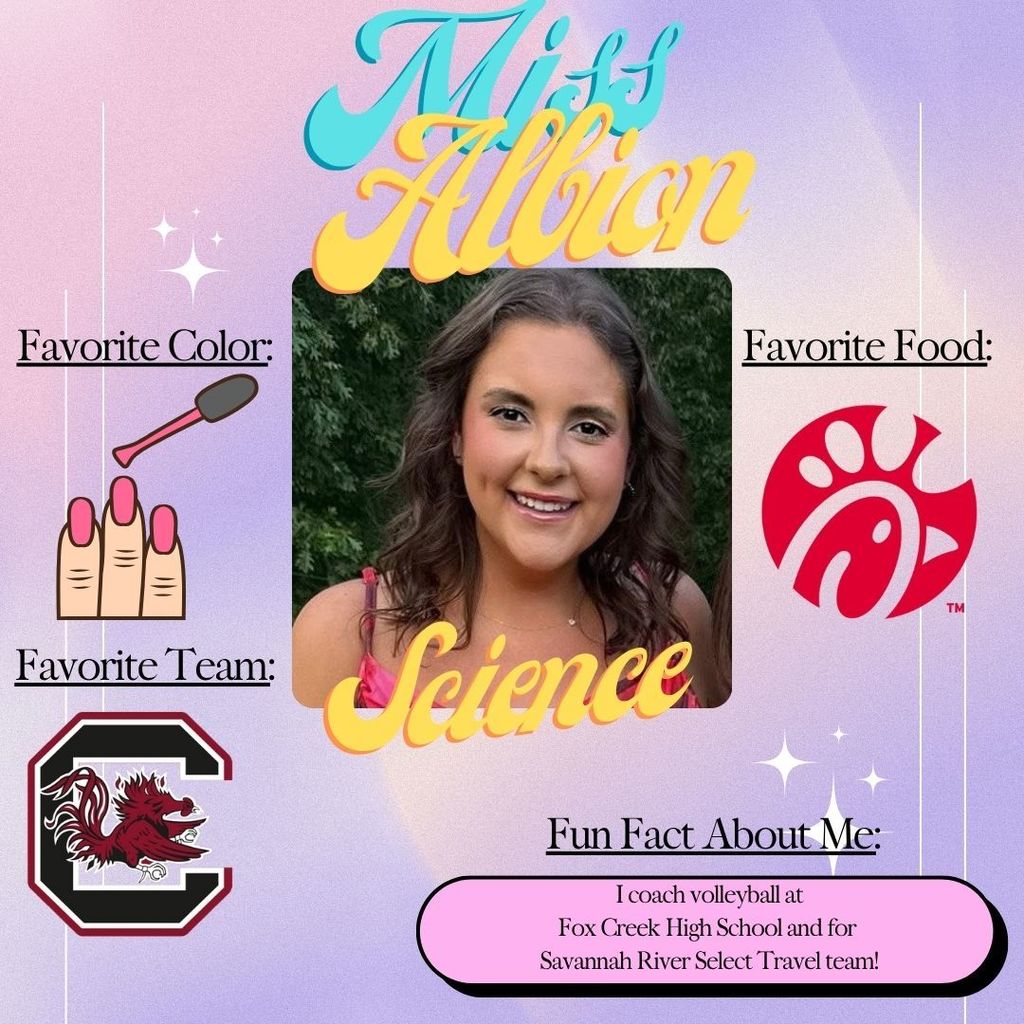 In case you haven't had the pleasure of meeting Miss Albion yet, she is one of our Science teachers and was PK's 2024 Teacher of the Year!