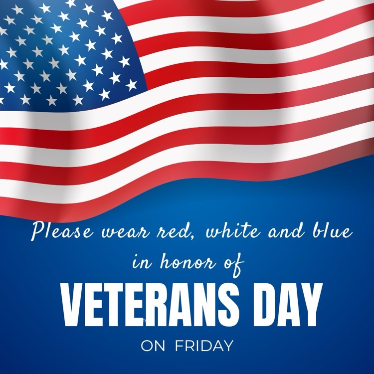 flag waving stating  to wear red, white and blue tomorrow 