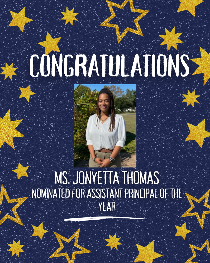 Flyer with a blue background, gold stars and a picture of a lady