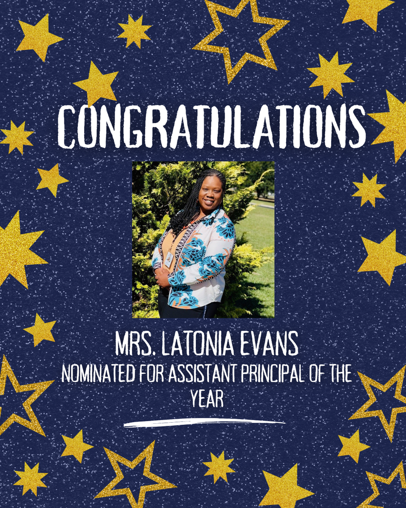 Flyer with a blue background, gold stars  and a picture of a lady