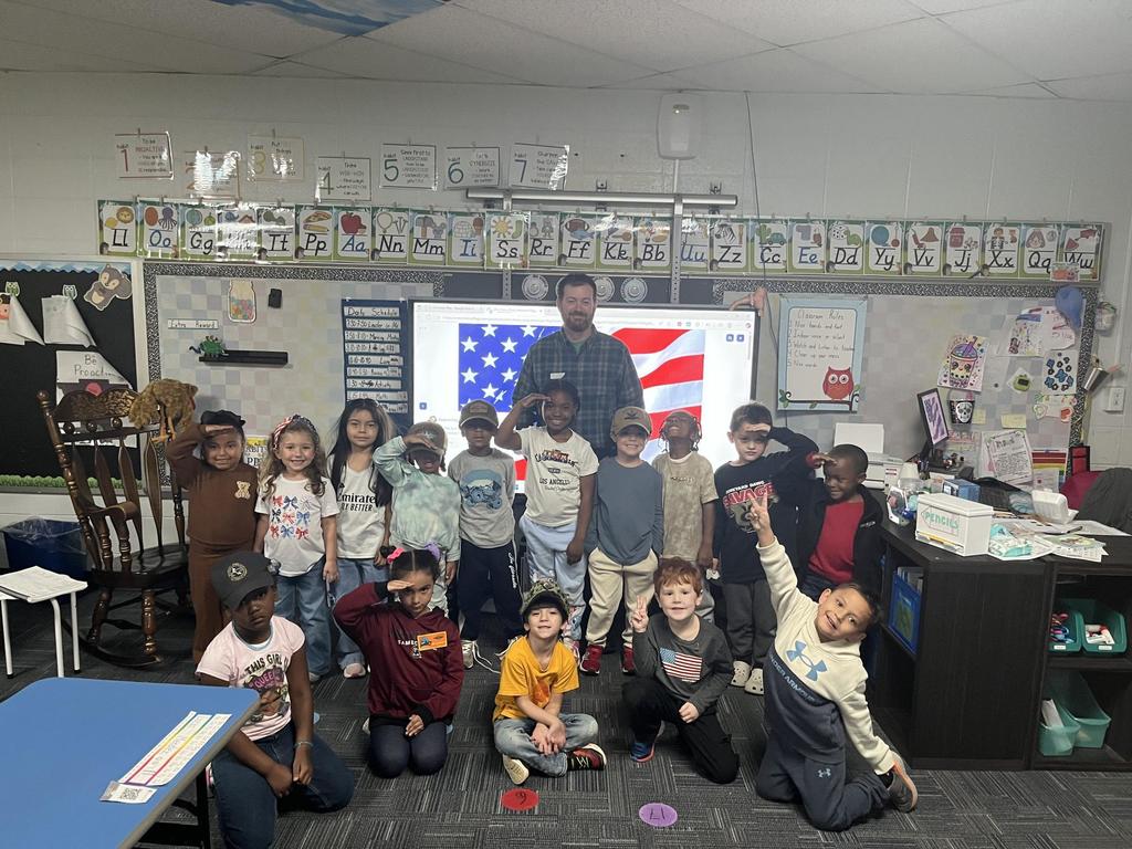 Veterans Day Presentation in Kindergarten