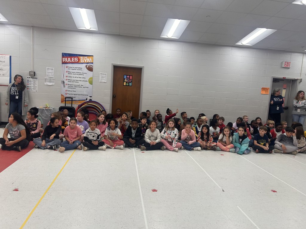 Students in pep rally audience.