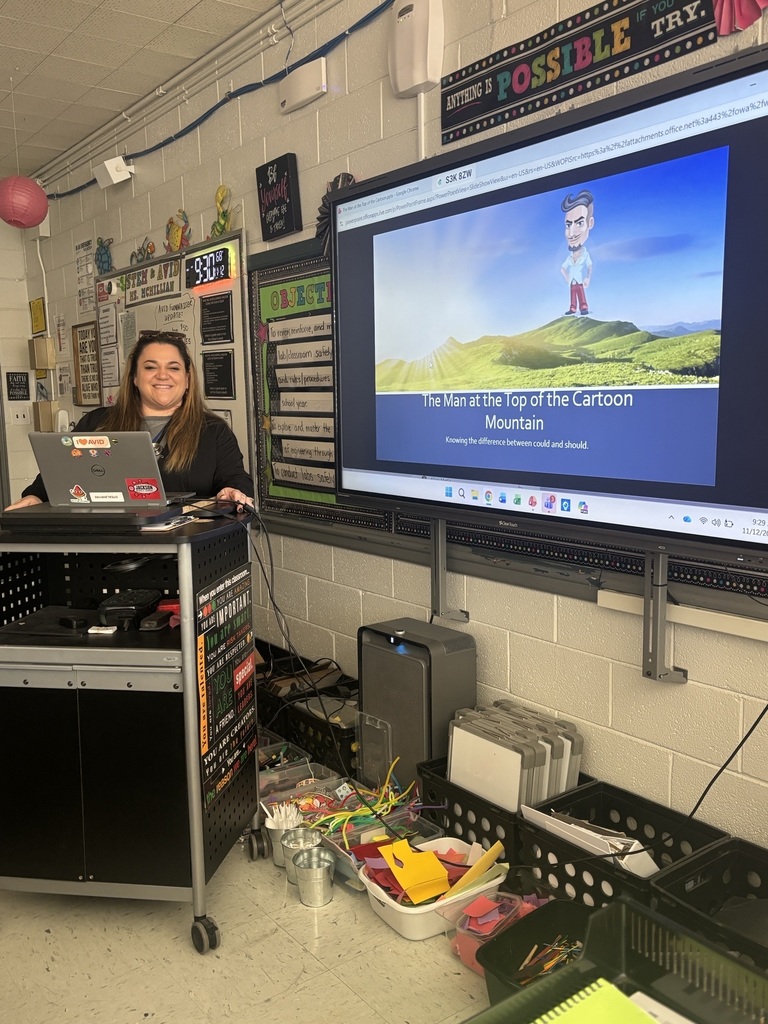 Nurse Morgan presenting to a class.