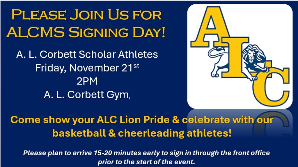 Flyer for ALCMS Signing Day