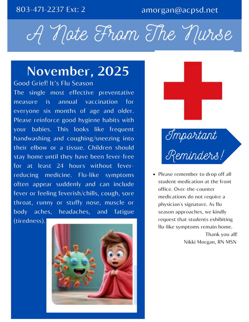 November and December School Nurse Newsletter
