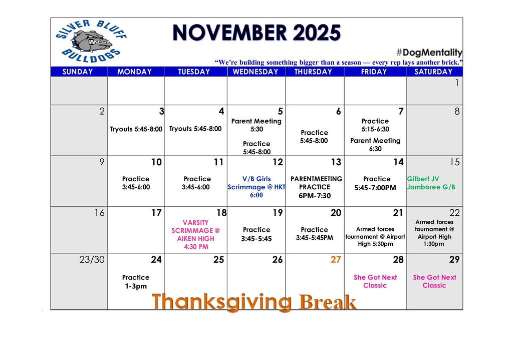 November Boys Basketball