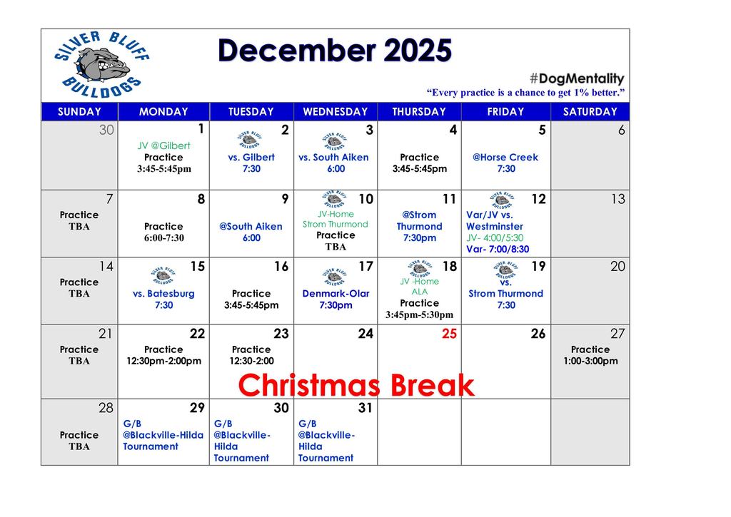December Boys Basketball