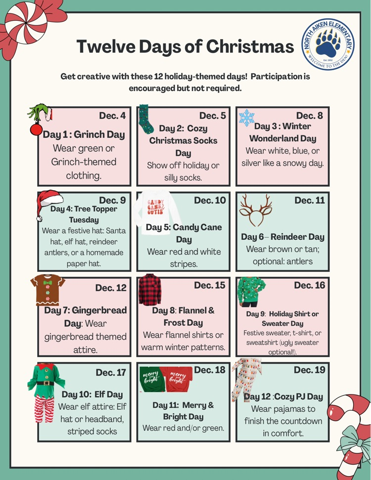 12 days of Christmas