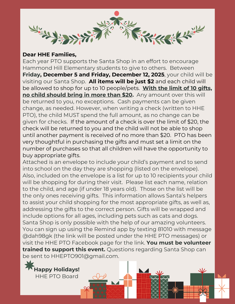 presents and info about santa shop