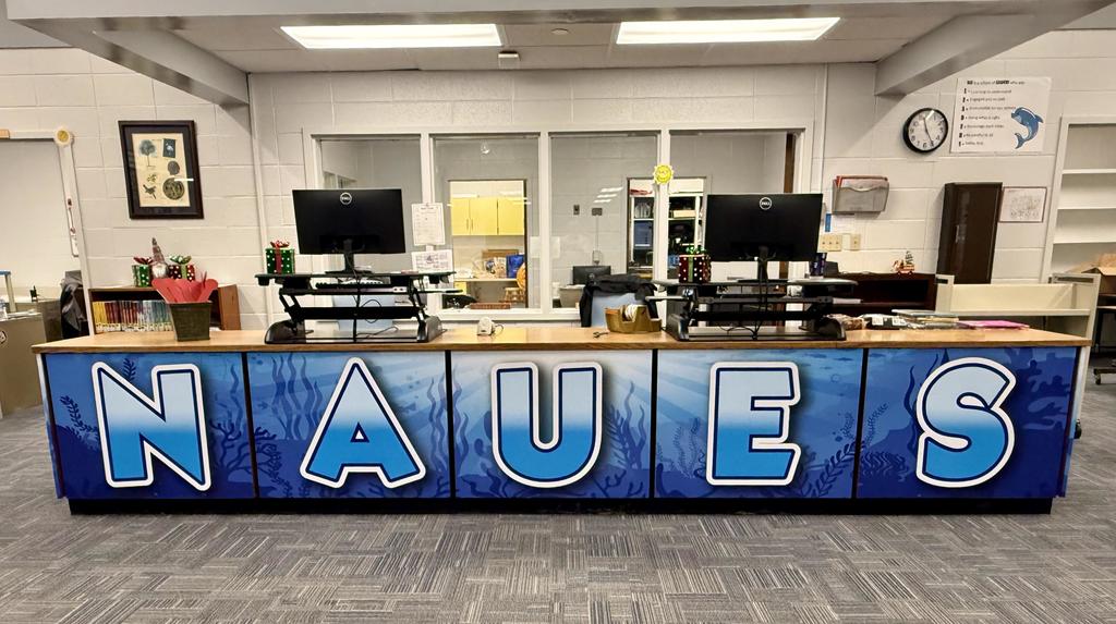 Front Desk in Library