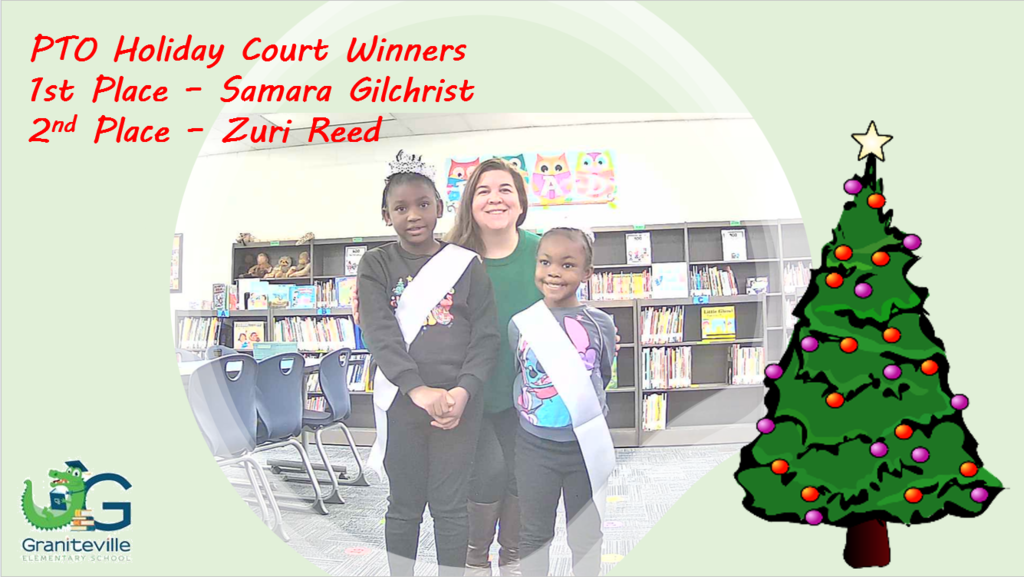 a christmas tree and two girls and a woman