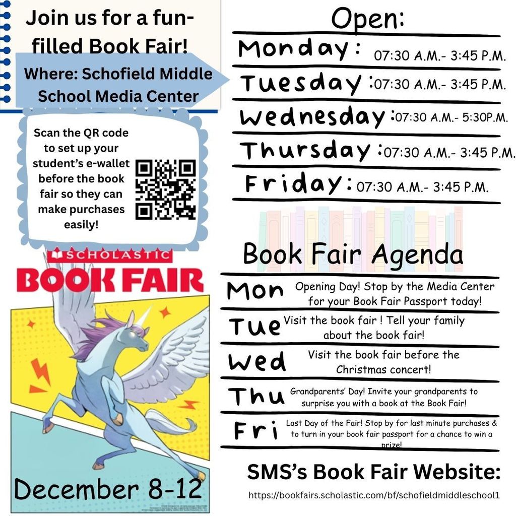 Flyer with a picture of a winged horse