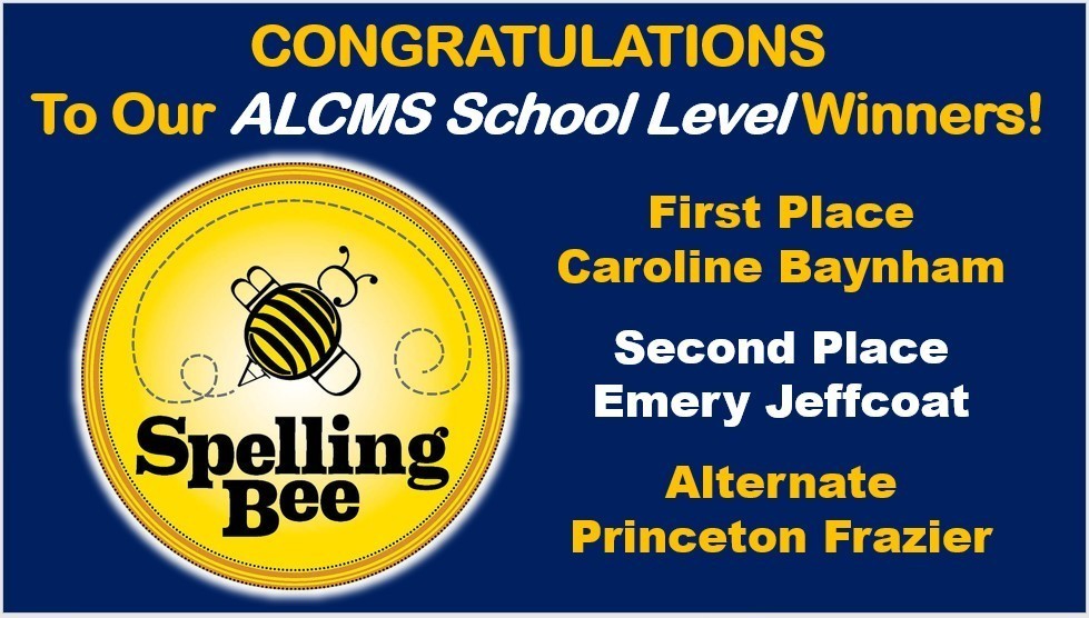 Flyer Announcement of ALCMS School Level Spelling Bee Winners