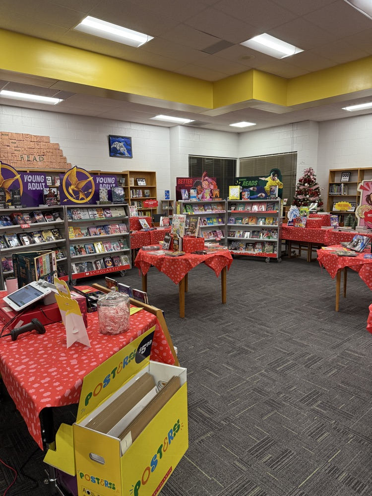 book fair set up in a library 