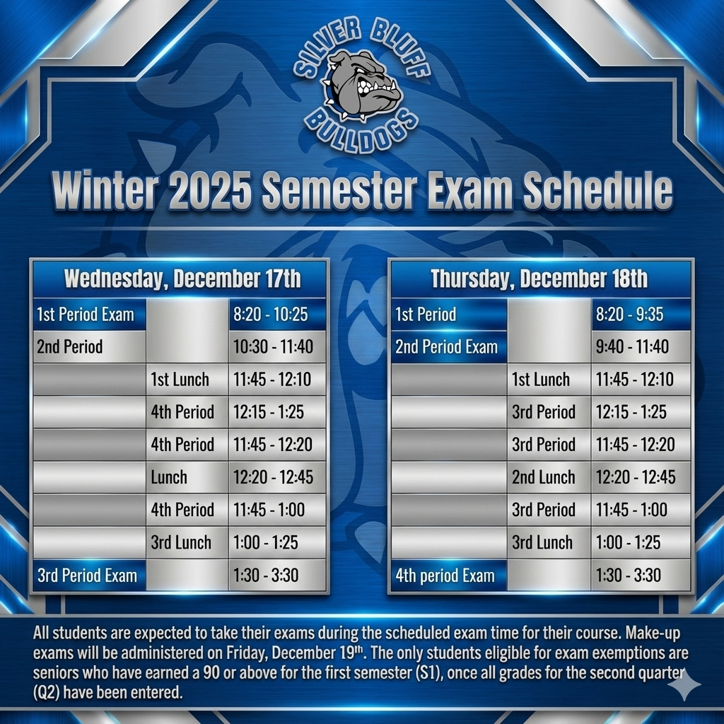 winter exam schedule