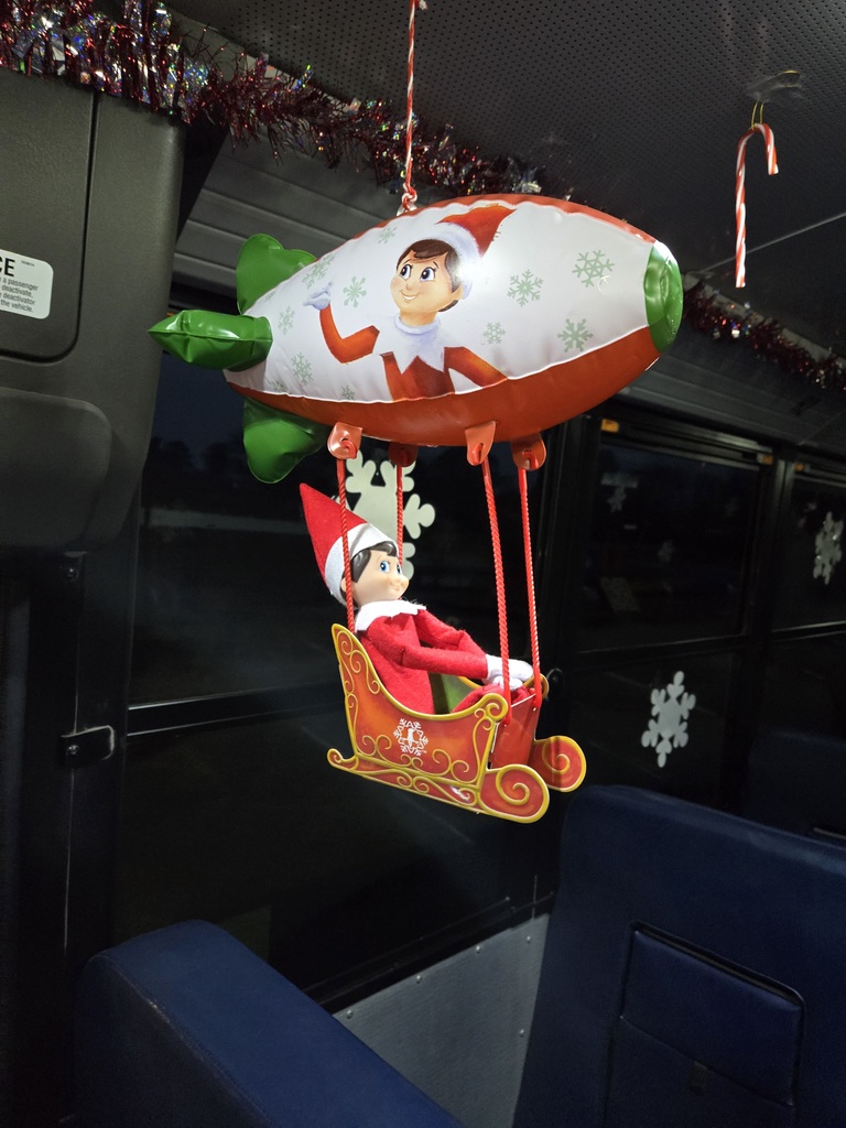 Decorations on bus.