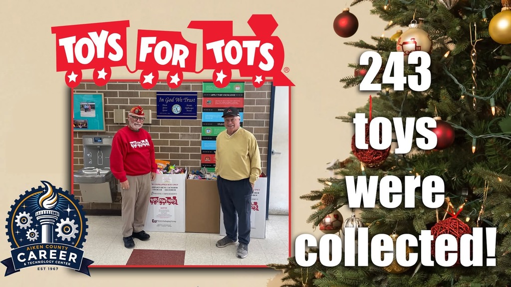 toys for tots photo highlighting over 240 collected toys