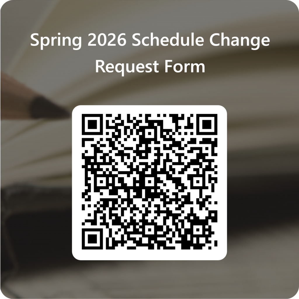Spring 2026 Schedule Change Request Form QR Code