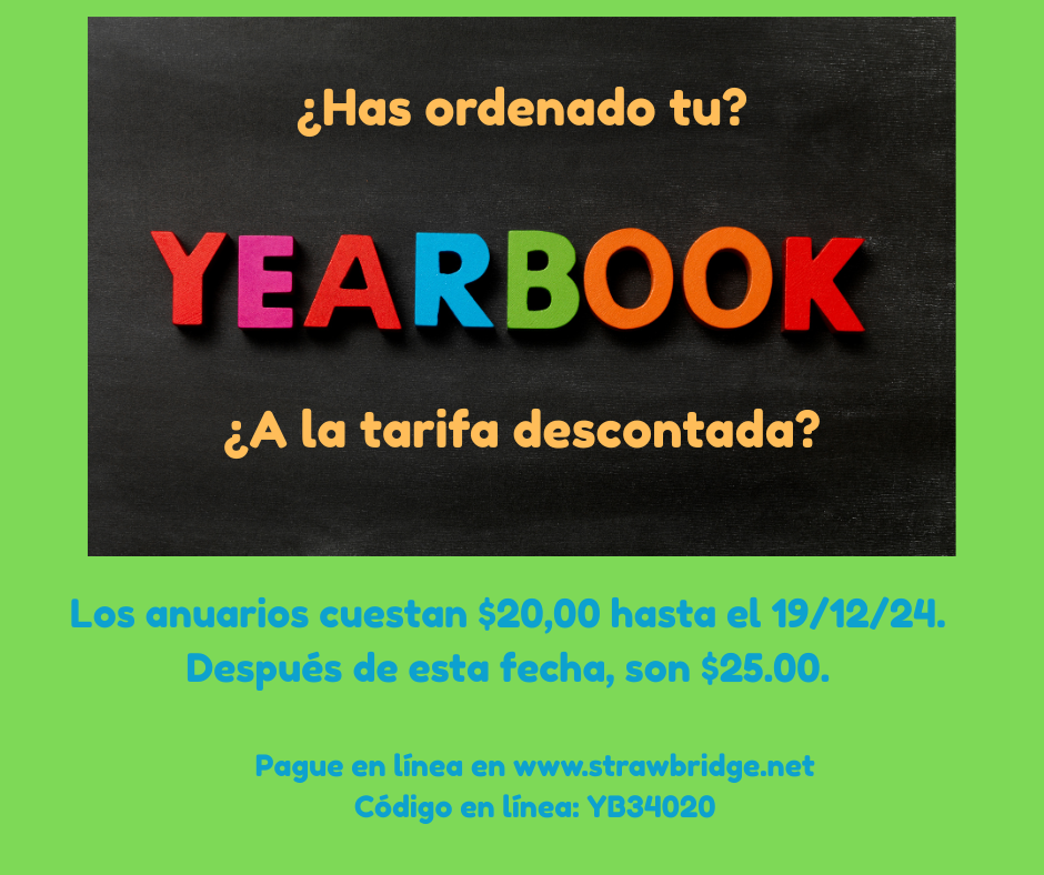 Yearbook Reminder in Spanish