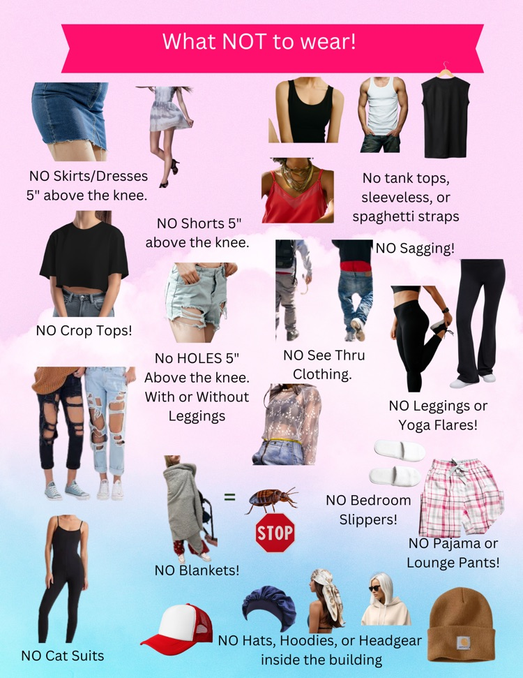 dress code what not to wear flyer